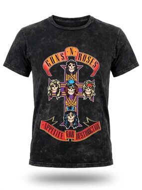 Guns N' Roses Appetite For Destruction Acid Wash Tee - Bravado 2022